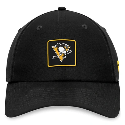 Shop Fanatics Branded  Black Pittsburgh Penguins Authentic Pro Rink Adjustable Hat
