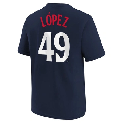 Shop Nike Youth  Pablo Lopez Navy Minnesota Twins Name & Number T-shirt