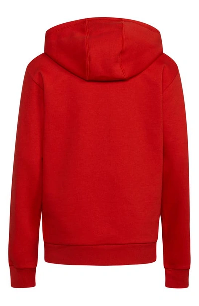 Shop Adidas Originals Kids' Essential Fleece Hoodie In Bright Red