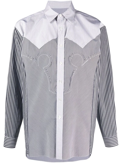 Shop Maison Margiela Classic Striped Shirt In Nero E Bianco