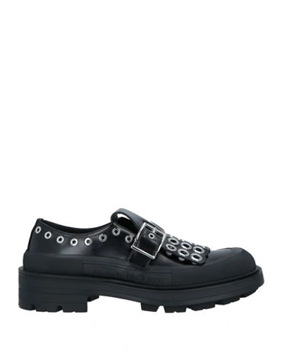 Shop Alexander Mcqueen Man Loafers Black Size 9 Leather