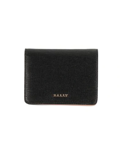 Shop Bally Woman Wallet Black Size - Calfskin