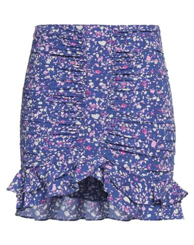 Shop Isabel Marant Woman Mini Skirt Purple Size 6 Silk, Elastane