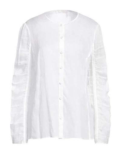 Shop Chloé Woman Shirt White Size 10 Ramie