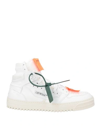 Off-white Woman Sneakers White Size 10 Soft Leather, Textile Fibers In White