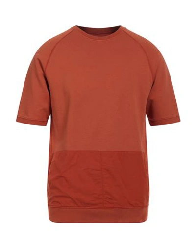 Shop Kestin Man Sweatshirt Rust Size L Cotton In Red