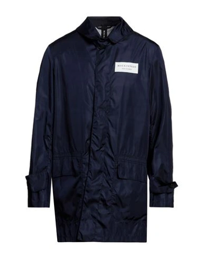 Shop Mackintosh Man Overcoat & Trench Coat Blue Size Xl Nylon
