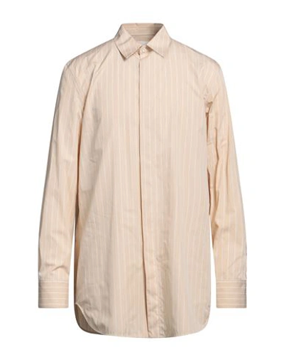 Shop Jil Sander Man Shirt Light Yellow Size 16 Cotton