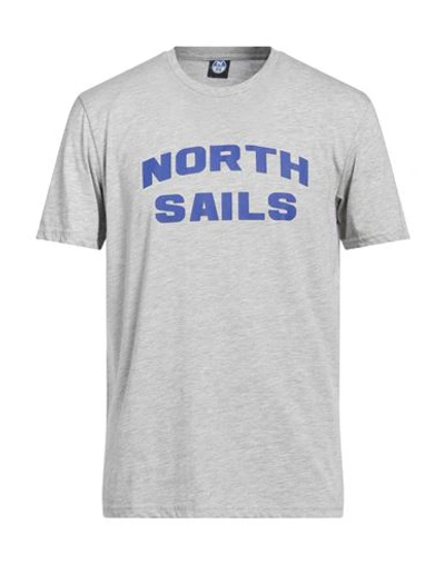 Shop North Sails Man T-shirt Light Grey Size Xxl Polyester, Cotton