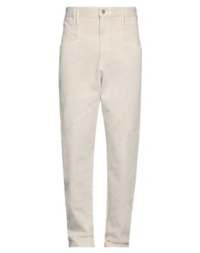 Shop Isabel Marant Man Jeans Sand Size 32 Cotton In Beige