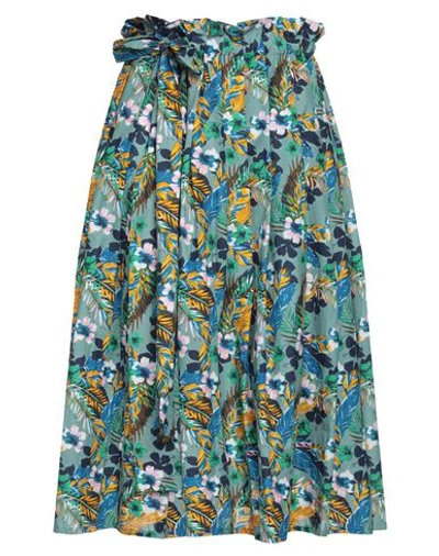 Connor & Blake Woman Maxi Skirt Pastel Blue Size S Cotton In Blue