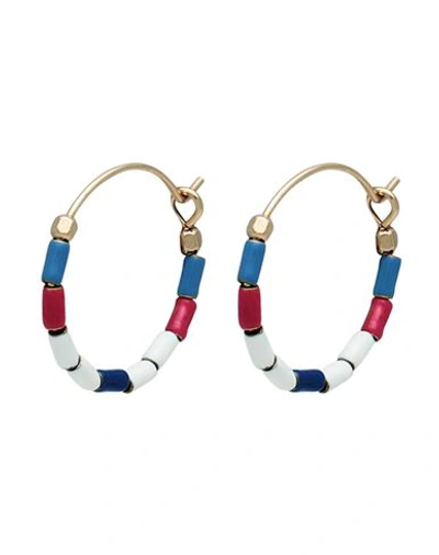 Shop Isabel Marant Woman Earrings Blue Size - Brass, Resin