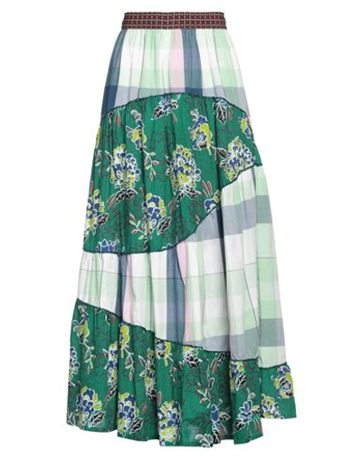 Shop Connor & Blake Woman Maxi Skirt Green Size L Cotton