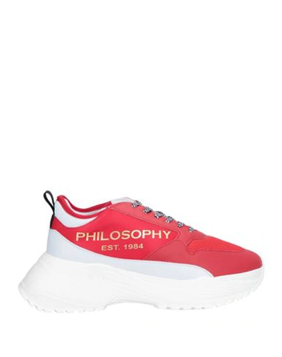 Shop Philosophy Di Lorenzo Serafini Woman Sneakers Red Size 10 Textile Fibers