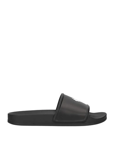 Shop Marcelo Burlon County Of Milan Marcelo Burlon Man Sandals Black Size 8 Rubber