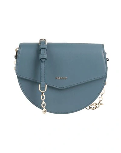 Shop Bally Woman Cross-body Bag Pastel Blue Size - Soft Leather