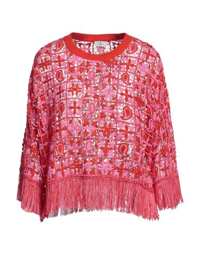 Shop Etro Woman Top Red Size 8 Viscose