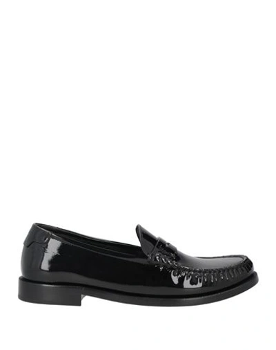 Shop Saint Laurent Man Loafers Black Size 10.5 Soft Leather