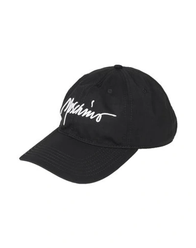 Shop Moschino Man Hat Black Size Onesize Polyamide