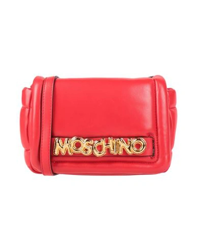 Shop Moschino Woman Cross-body Bag Red Size - Leather