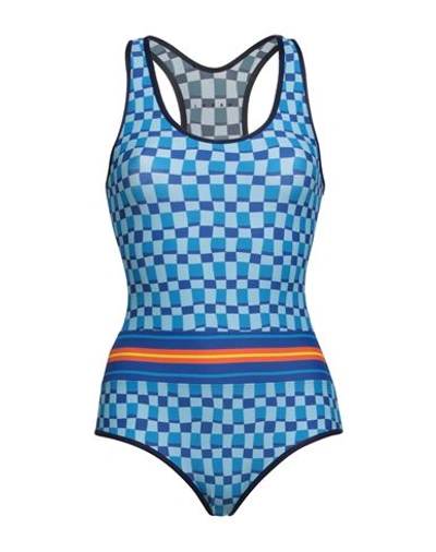 Marni Woman One-piece Swimsuit Azure Size 2 Polyamide, Elastane In Blue