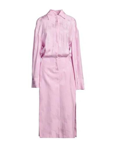 Shop Attico The  Woman Midi Dress Pink Size 6 Viscose