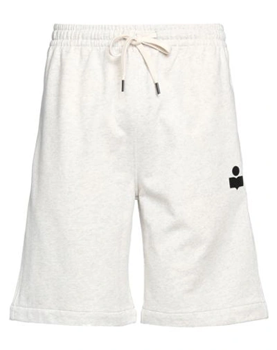 Shop Isabel Marant Man Shorts & Bermuda Shorts Light Grey Size L Cotton, Polyester, Polyamide