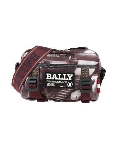 Shop Bally Man Cross-body Bag Grey Size - Textile Fibers, Soft Leather