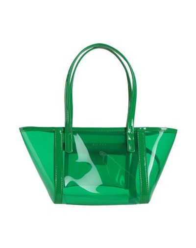 Shop By Far Woman Handbag Emerald Green Size - Pvc - Polyvinyl Chloride, Polyurethane