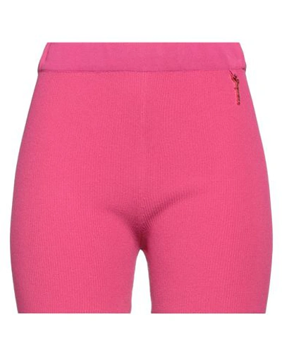 Shop Jacquemus Woman Shorts & Bermuda Shorts Fuchsia Size 8 Viscose, Polyester, Polyamide In Pink