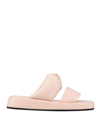 Shop N°21 Woman Sandals Blush Size 8 Soft Leather In Pink
