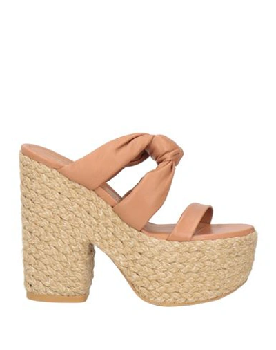 Stuart Weitzman Woman Espadrilles Light Brown Size 9.5 Leather In Brown
