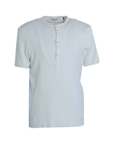 Shop Nostrasantissima Man T-shirt White Size 40 Cotton, Elastane