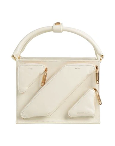 Shop Off-white Woman Handbag Ivory Size - Leather
