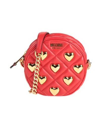 Shop Moschino Woman Cross-body Bag Red Size - Leather