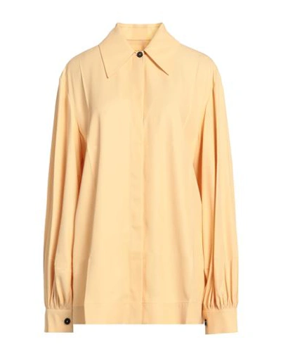 Shop Jil Sander Woman Shirt Apricot Size 4 Viscose In Orange