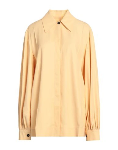 Shop Jil Sander Woman Shirt Apricot Size 6 Viscose In Orange