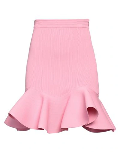 Shop Alexander Mcqueen Woman Mini Skirt Pink Size Xl Viscose, Polyester, Polyamide, Elastane