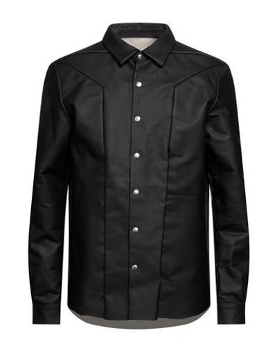 Shop Rick Owens Man Shirt Black Size 40 Cotton