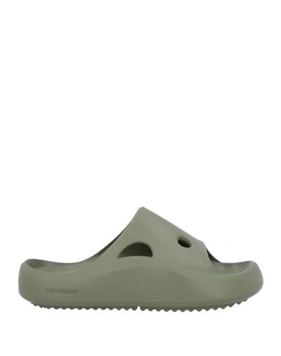Shop Off-white Man Sandals Military Green Size 9 Rubber