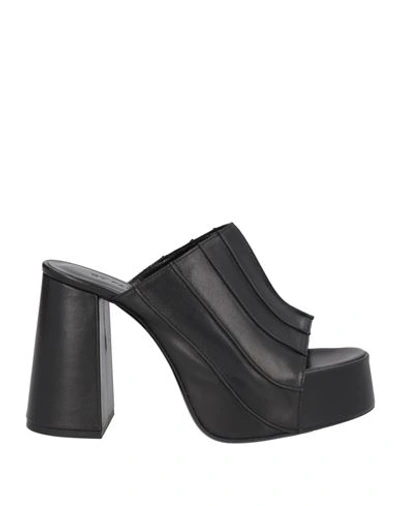Shop By Far Woman Sandals Black Size 7 Soft Leather