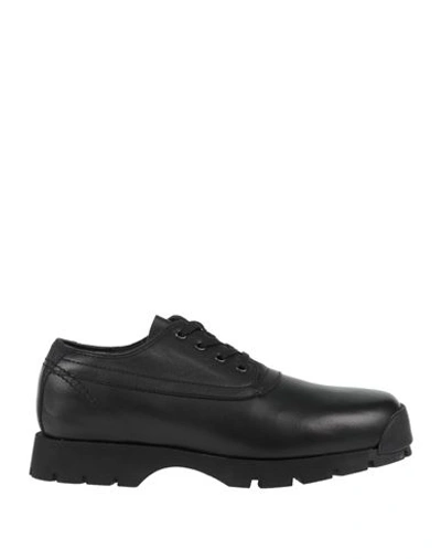 Shop Jil Sander Man Lace-up Shoes Black Size 9 Soft Leather