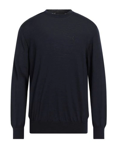 Shop Neil Barrett Man Sweater Navy Blue Size Xxl Wool