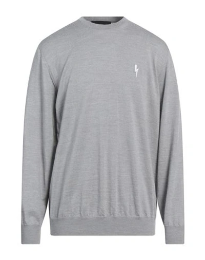 Shop Neil Barrett Man Sweater Light Grey Size Xxl Wool