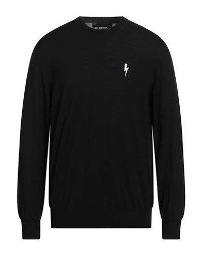 Shop Neil Barrett Man Sweater Black Size Xxl Wool