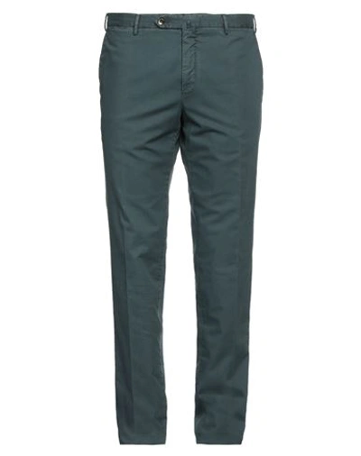 Pt Torino Man Pants Navy Blue Size 42 Cotton, Elastane In Navy Blue