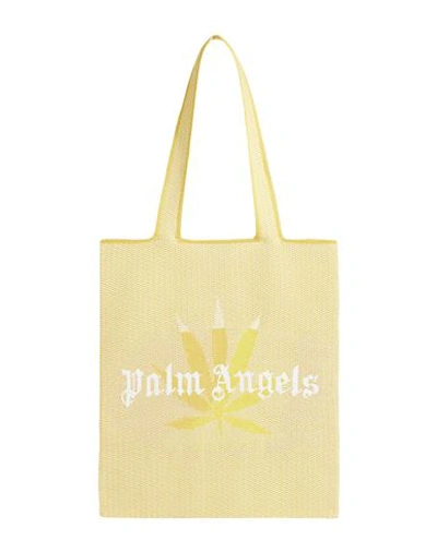 Shop Palm Angels Man Shoulder Bag Yellow Size - Polyester, Polyurethane, Vinyon, Polyamide