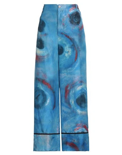Shop Marni Woman Pants Light Blue Size 8 Silk