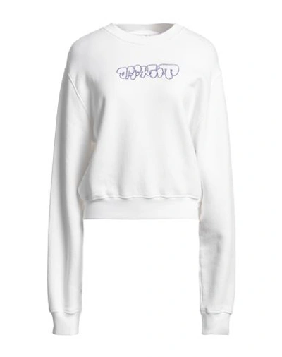 Shop Off-white Woman Sweatshirt White Size L Cotton, Elastane