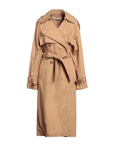 Shop Acne Studios Woman Overcoat & Trench Coat Camel Size 6 Cotton In Beige